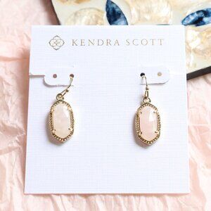 Kendra Scott - Lee Rose Quartz Drop Earrings Gold